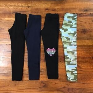 Girls Bottoms Leggings Pants Bundle
Medium
Black Blue Camo Green Pink Hearts